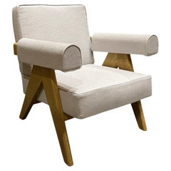Pierre Jeanneret 1960 Sillón Capitol Complex en Roble con Cenere de Cassina