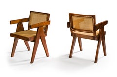 Pierre Jeanneret, 4 Office Cane Chair, PJ-SI-28-B, circa 1955