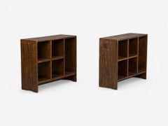 Pierre Jeanneret, 5-Hole File Racks or Bookcases, Teak, Chandigarh, 1960s