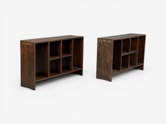 Pierre Jeanneret, 6-Hole File Racks or Bookcases, Teak, Chandigarh, 1960s
