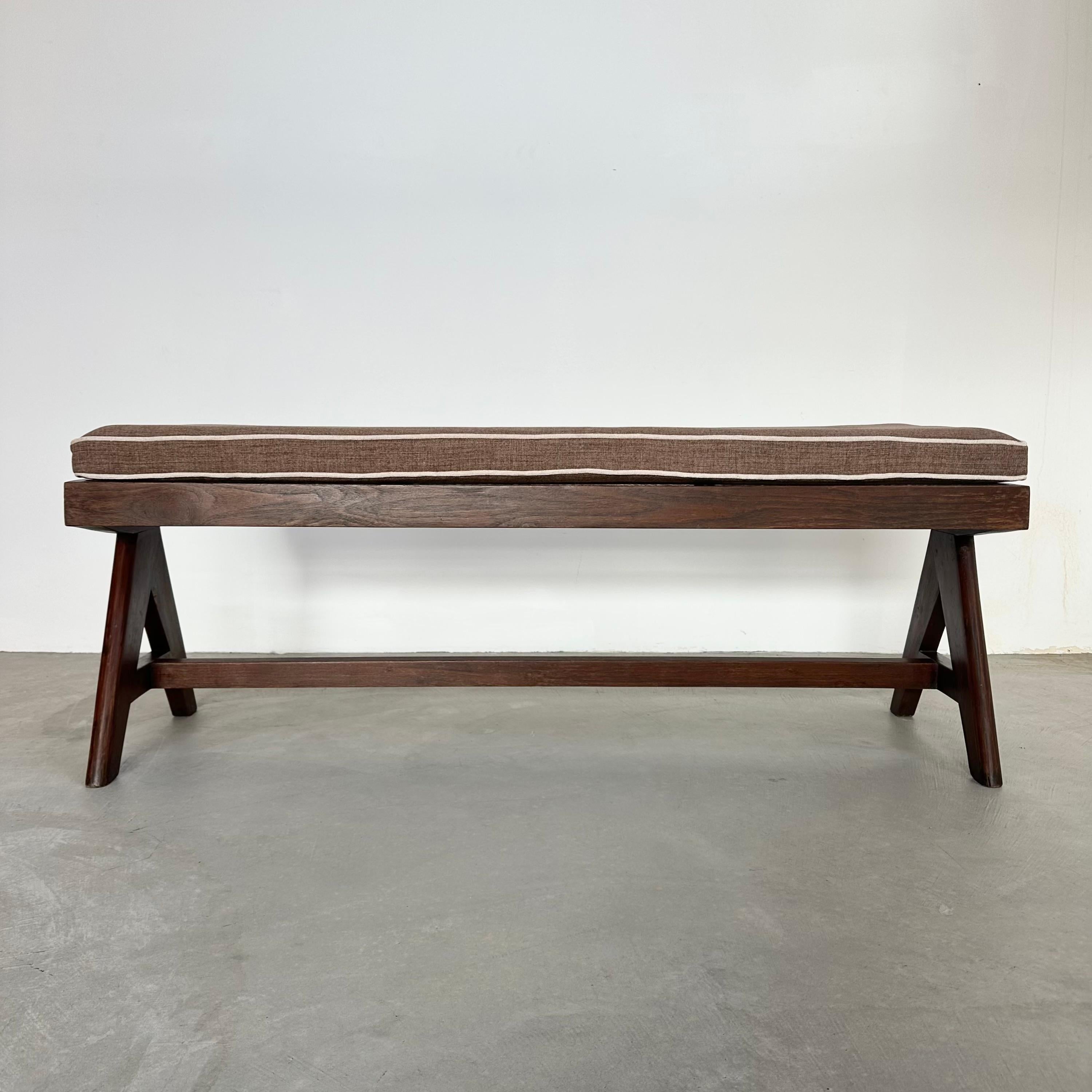 Pierre Jeanneret A Leg Bench, 1950s Chandigarh For Sale 11