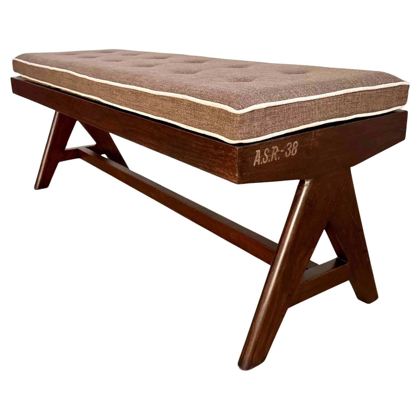 Pierre Jeanneret A Leg Bench, 1950s Chandigarh