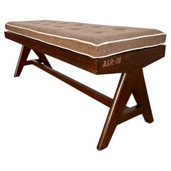Pierre Jeanneret A Leg Bench, 1950s Chandigarh