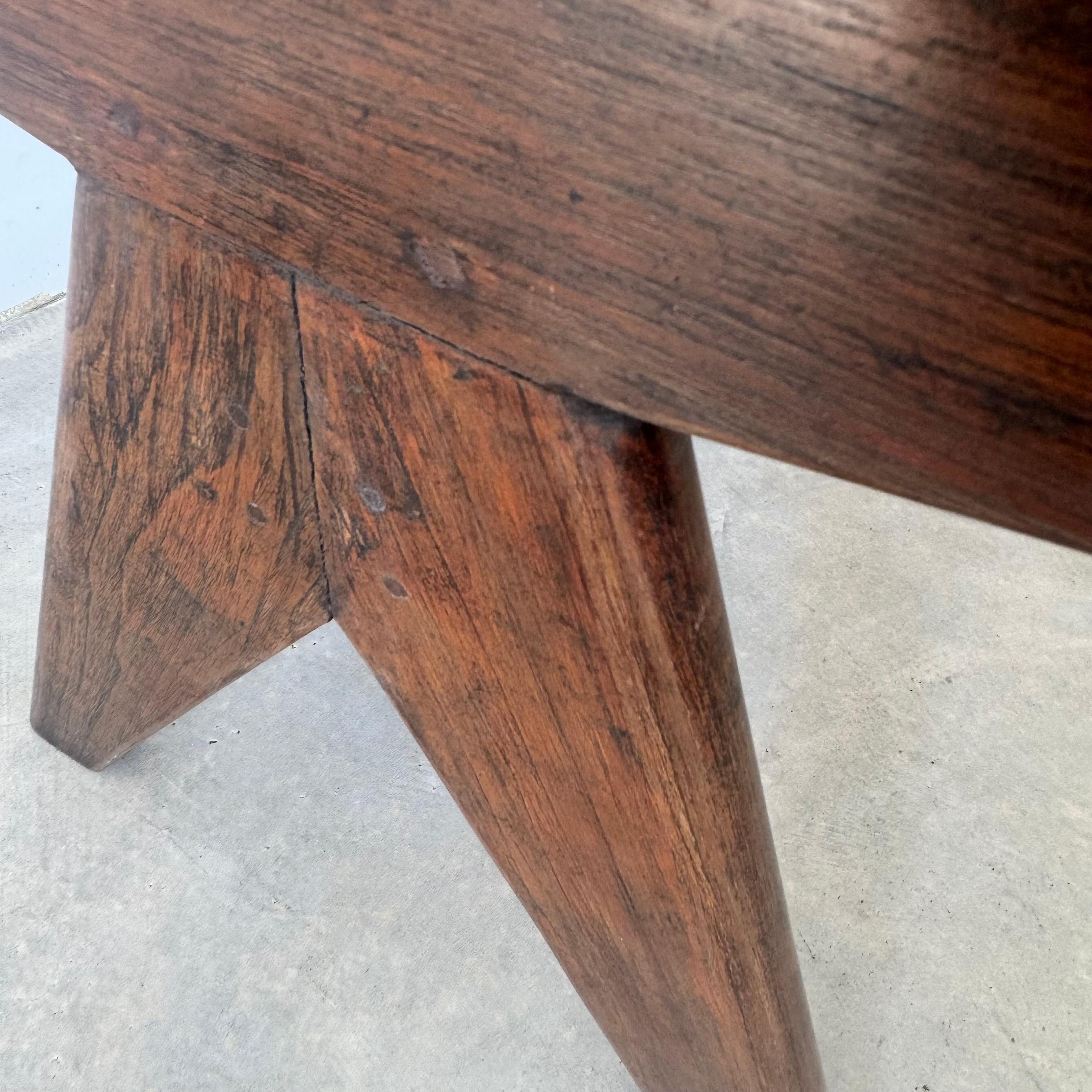 Pierre Jeanneret A Leg Bench, 1950s Chandigarh For Sale 4