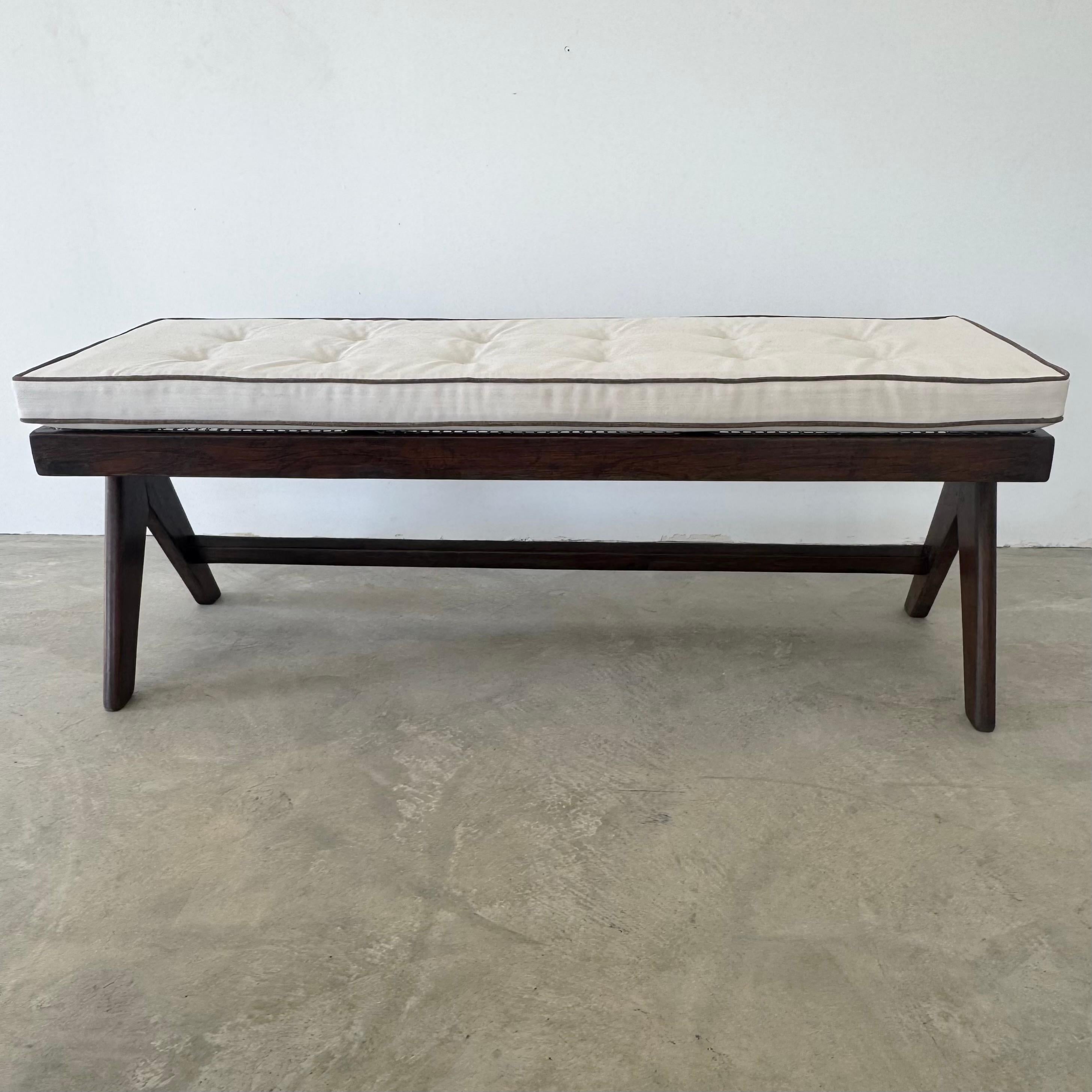 Pierre Jeanneret A Leg Bench, 1950s Chandigarh For Sale 5