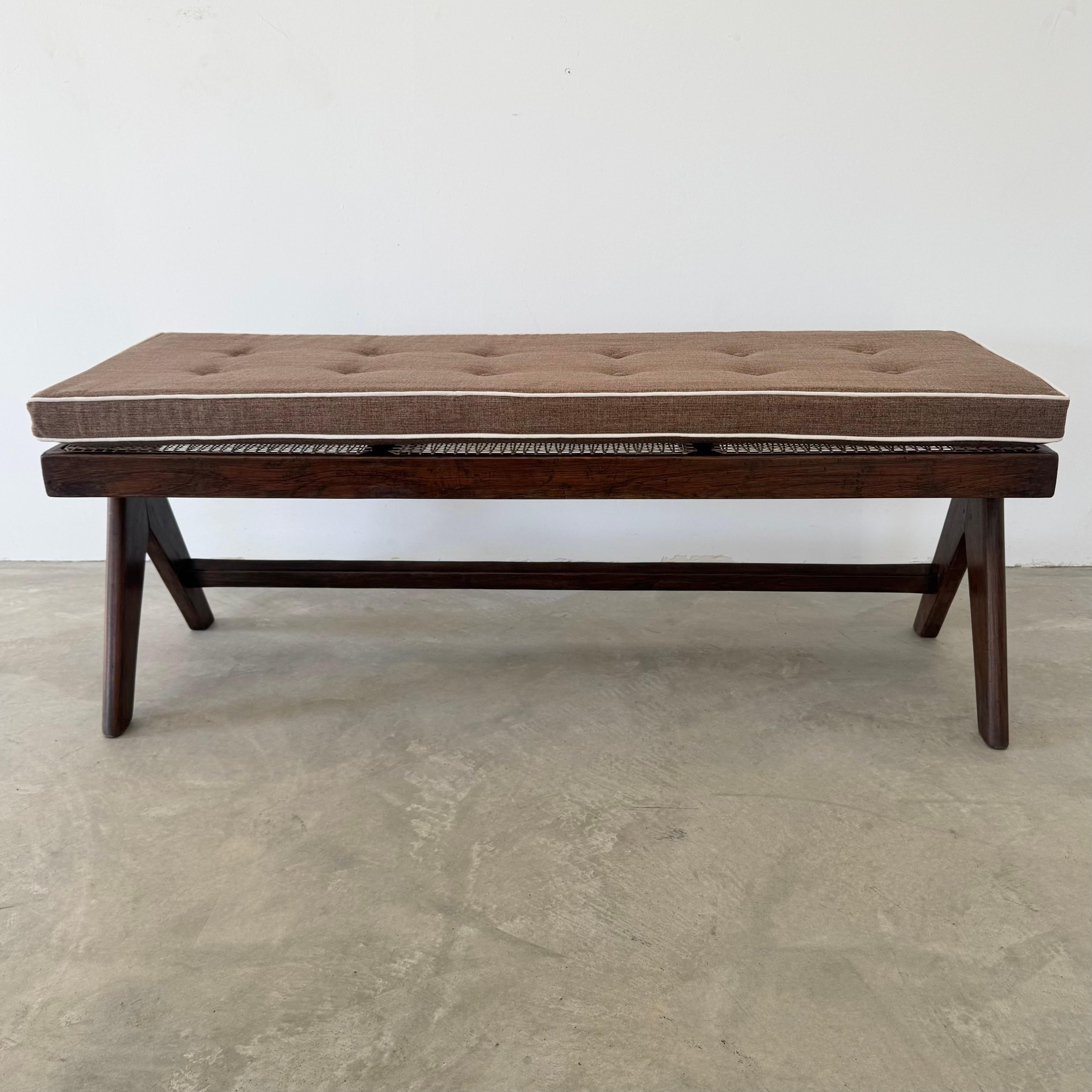 Pierre Jeanneret A Leg Bench, 1950s Chandigarh For Sale 8