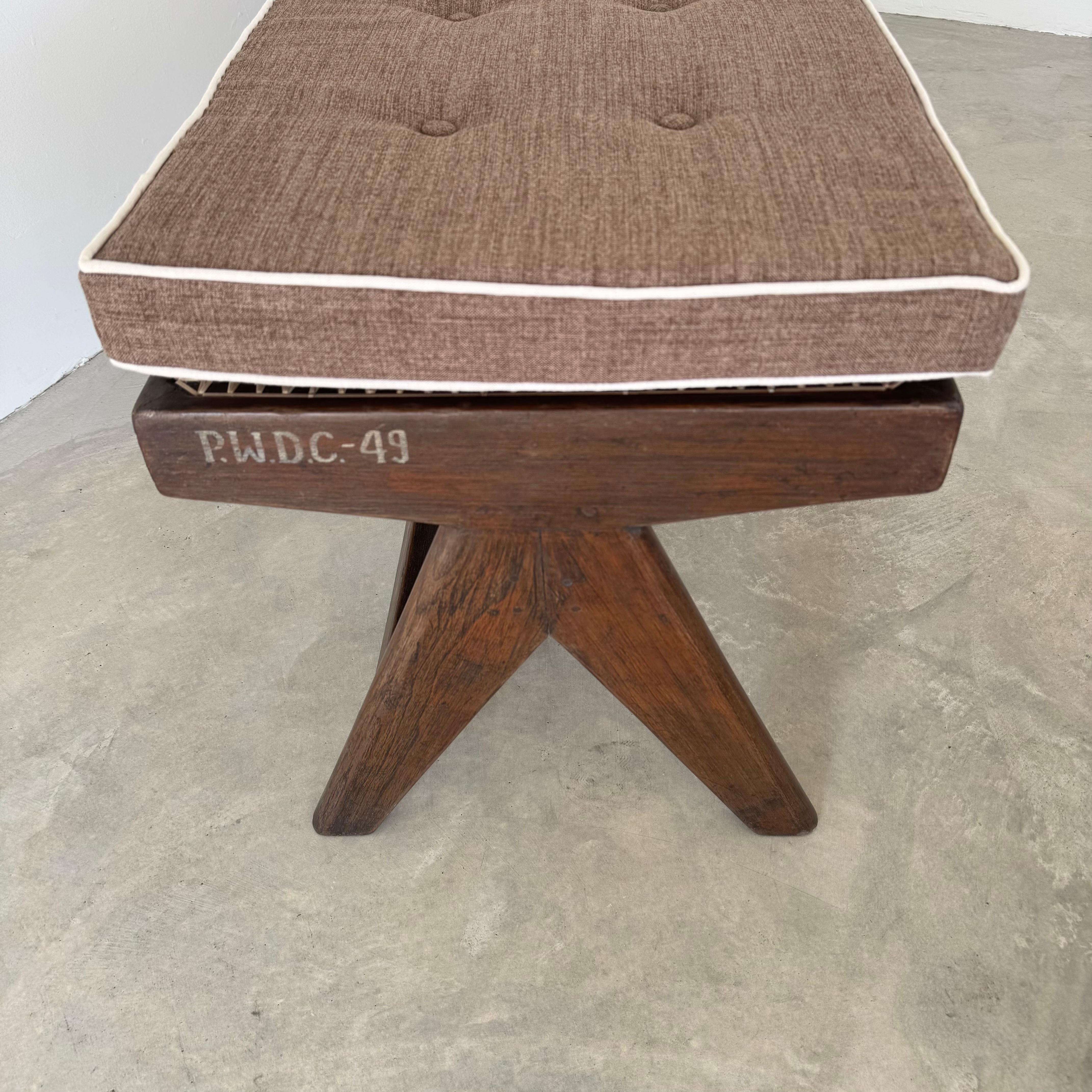 Pierre Jeanneret A Leg Bench, 1950s Chandigarh For Sale 10