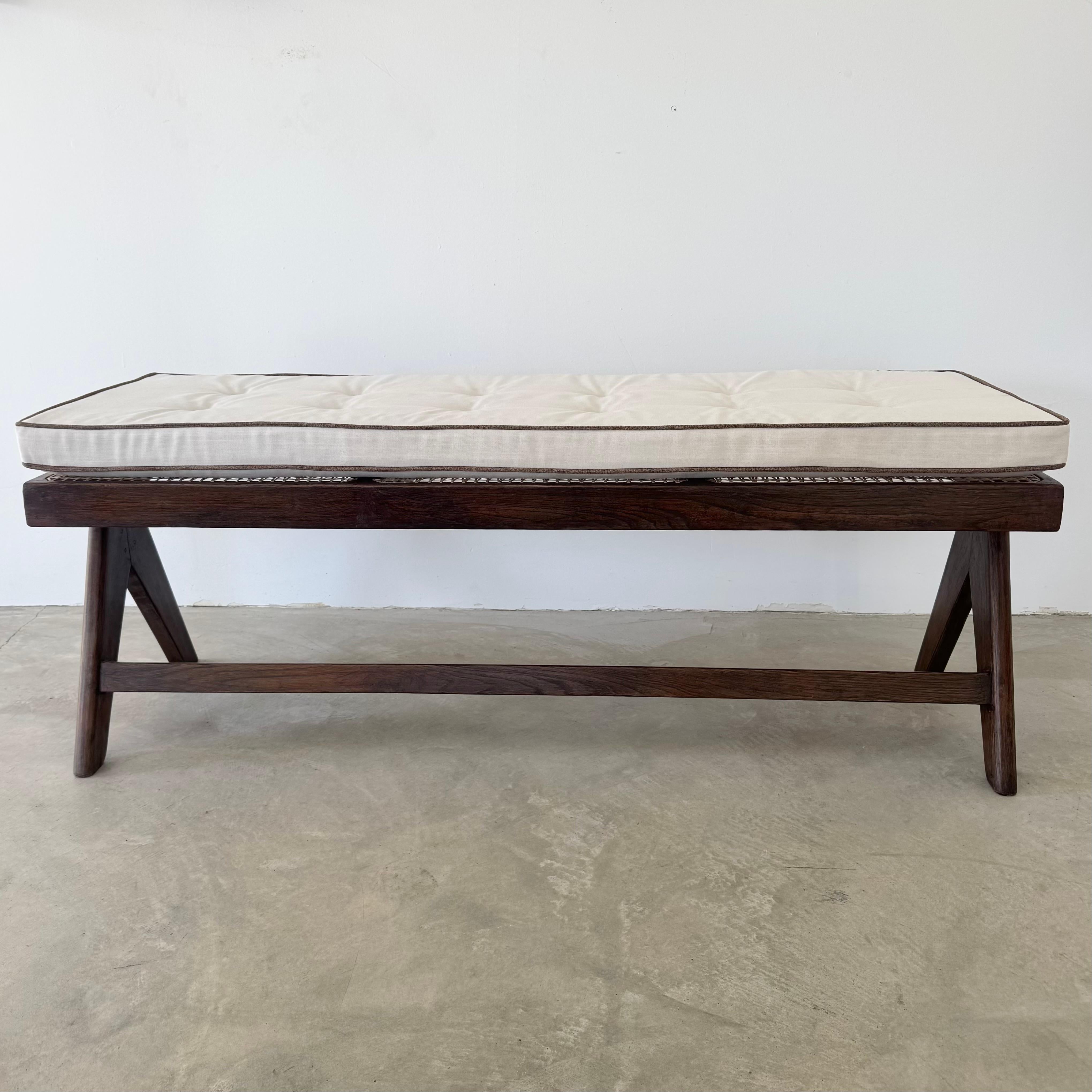 Pierre Jeanneret A Leg Bench, 1950s Chandigarh For Sale 1