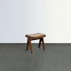 Pierre Jeanneret A-Legs Cane Stool Authentic Mid-Century Modern PJ-SI-34-A