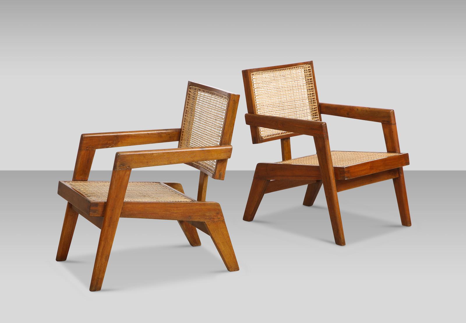 pierre jeanneret arm chairs