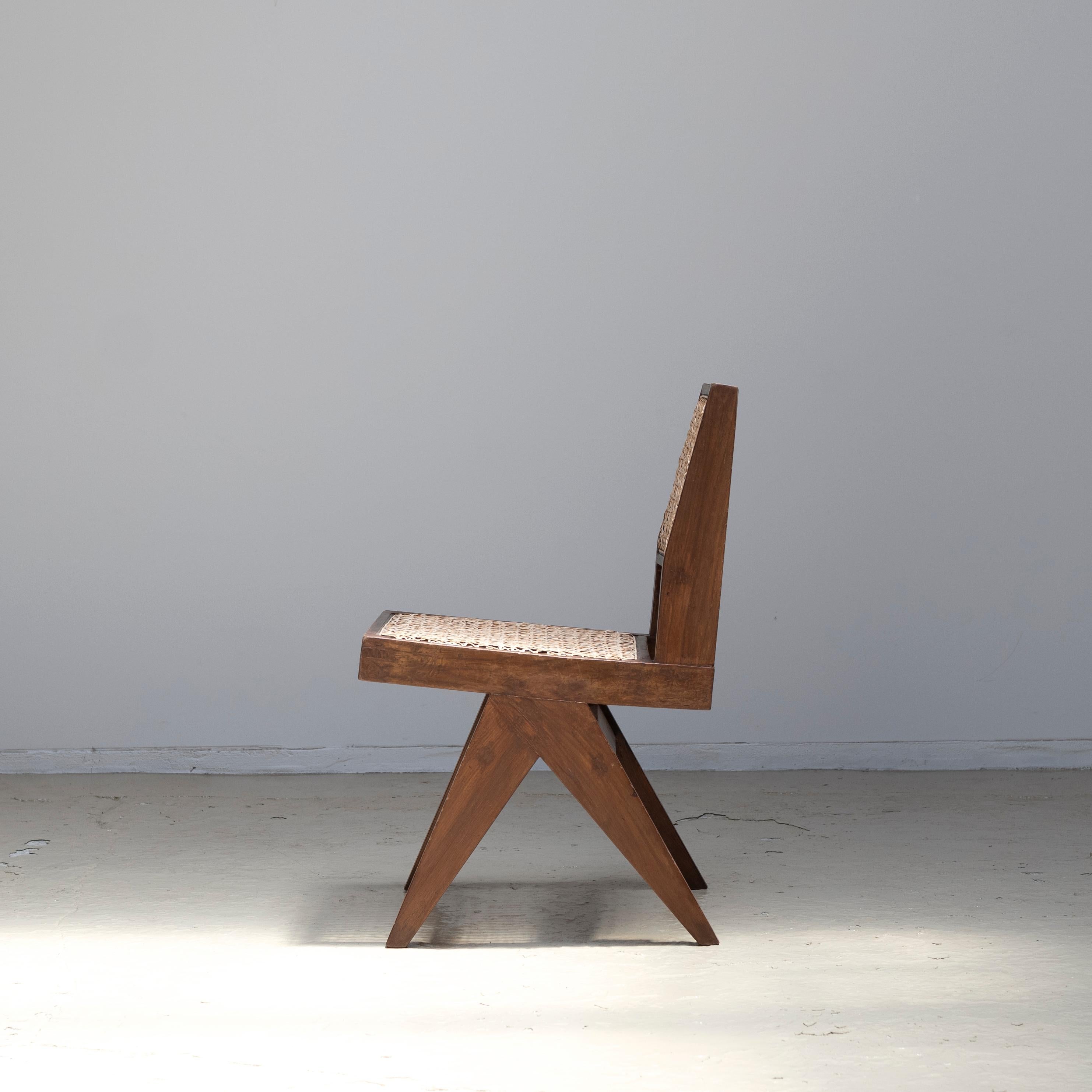 Pierre Jeanneret Armless Dining Chairs, Chandigarh 3
