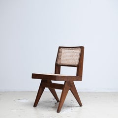 Pierre Jeanneret Armless Dining Chairs, Pair, circa 1950s, Chandigarh, India