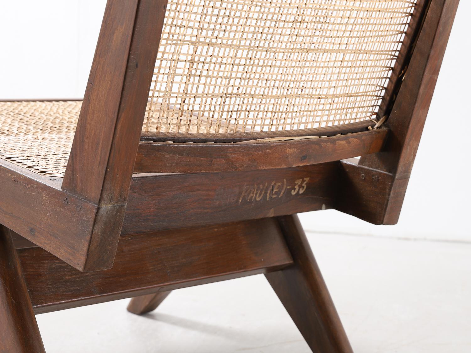 Pierre Jeanneret 'Armless Easy Chair', Model No. PJ-SI-35-A In Good Condition For Sale In London, Charterhouse Square