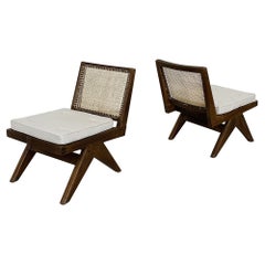 Pierre Jeanneret Armless Easy Chairs, Lounge / Slipper, Mid-Century