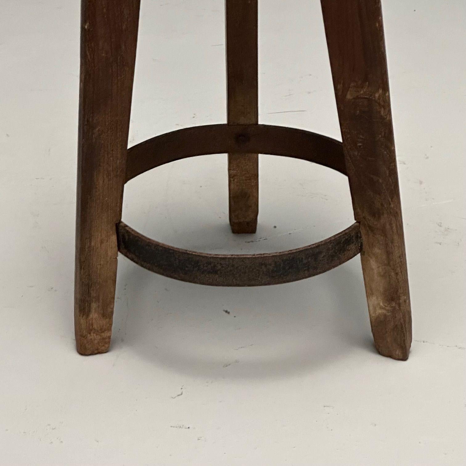 Pierre Jeanneret, French Mid-Century Modern, High Stools, Teak, Chandigarh For Sale 12