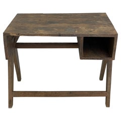 Pierre Jeanneret Attr., French Mid-Century Modern Study Desk, Teak, India, 1960s