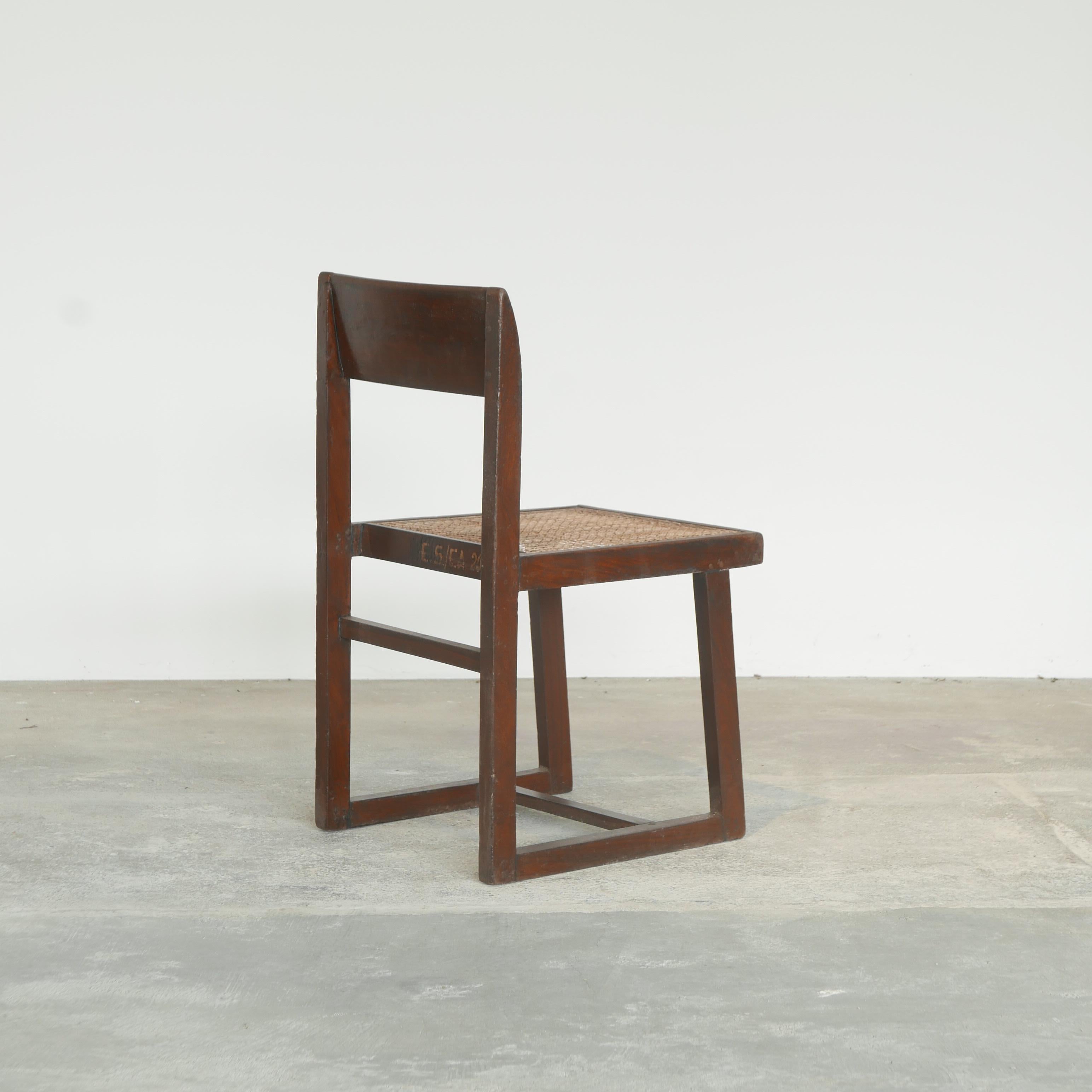 Mid-Century Modern Pierre Jeanneret AUTHENTIC Box Chair with Cane and Teak from Chandigarh