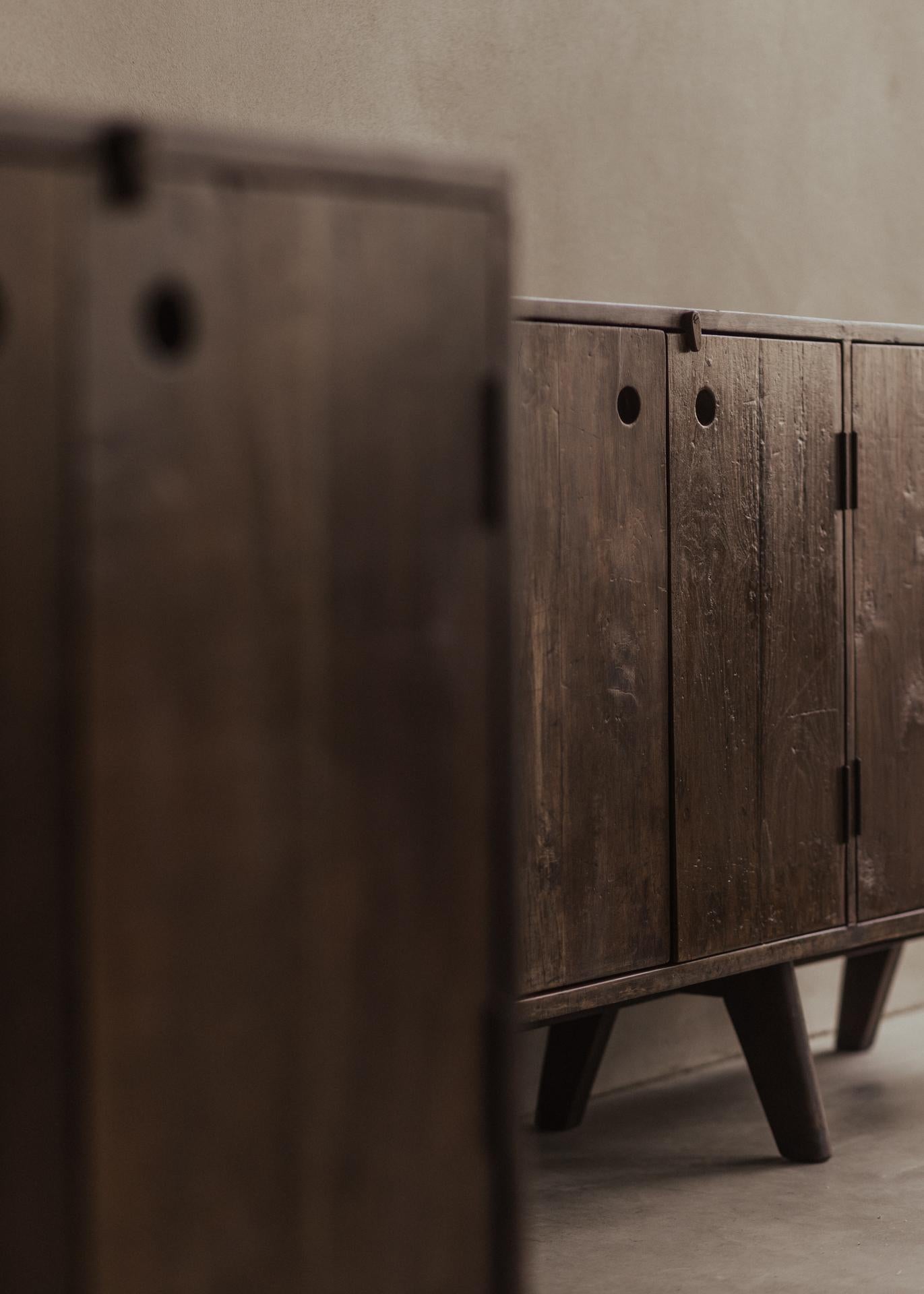 Mid-Century Modern Pierre Jeanneret - Authentic PJ-R-14-A c. 1857–58 Low Cupboard For Sale