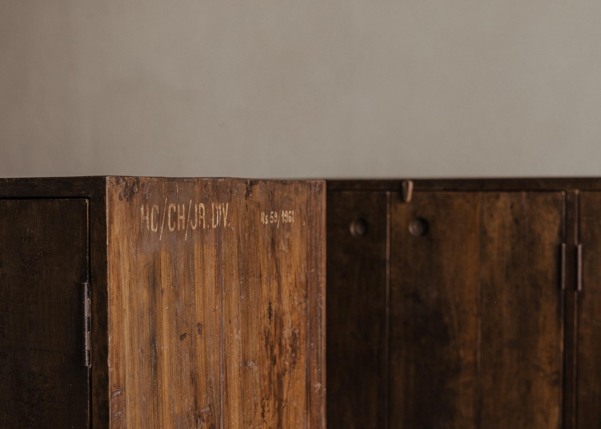 20th Century Pierre Jeanneret - Authentic PJ-R-14-A c. 1857–58 Low Cupboard For Sale