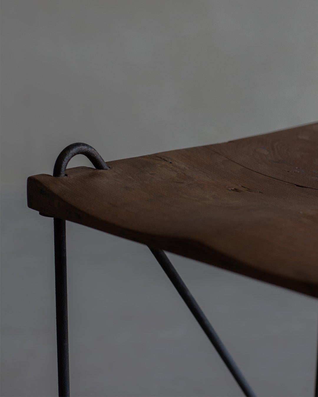 Mid-20th Century Pierre Jeanneret - Authentic PJ-SI-06-A - N chair - Iron and Teak Circa 1955 For Sale