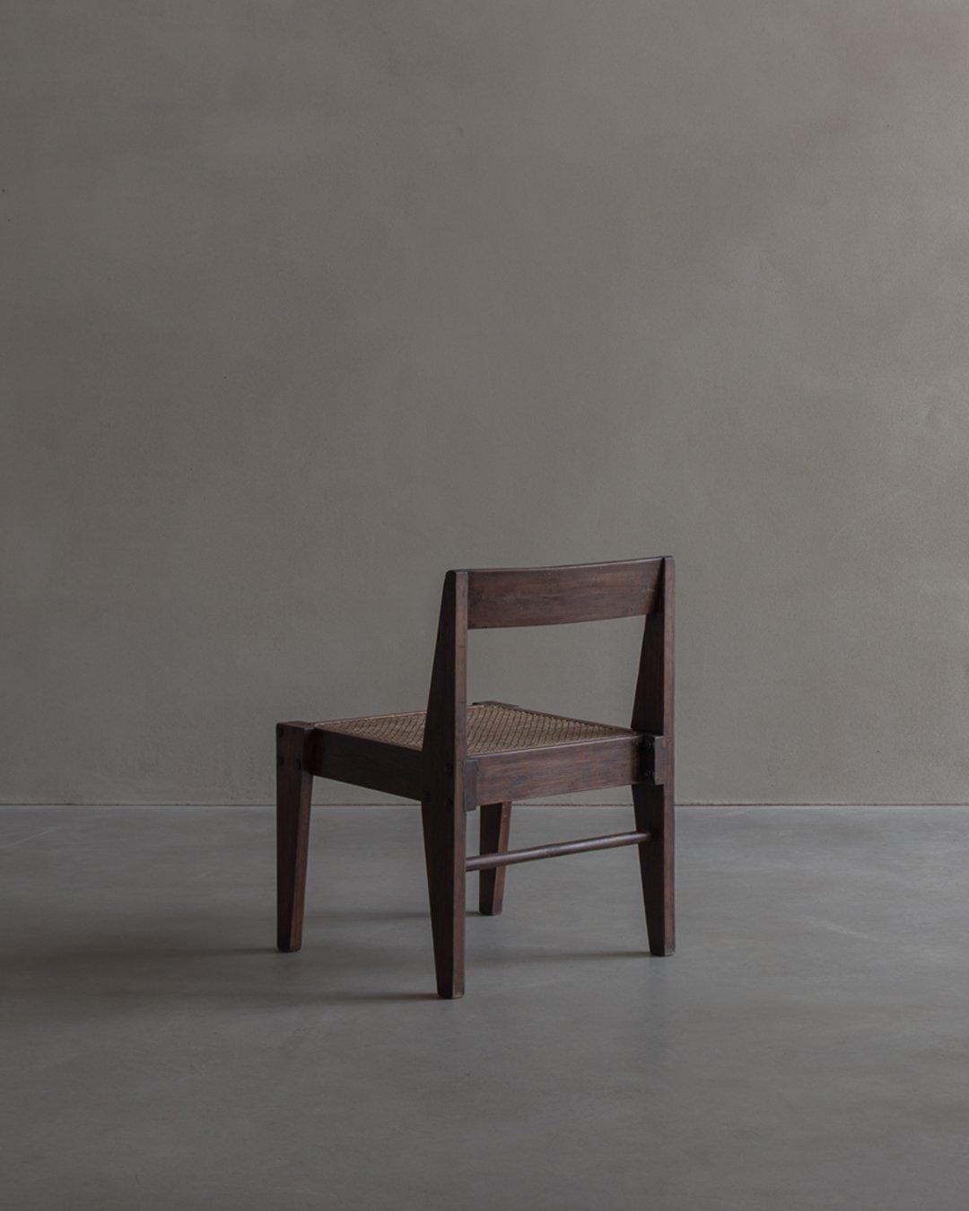 Mid-Century Modern Pierre Jeanneret, Authentic PJ-SI-13-A, Demountable Chair, Circa 1955 For Sale