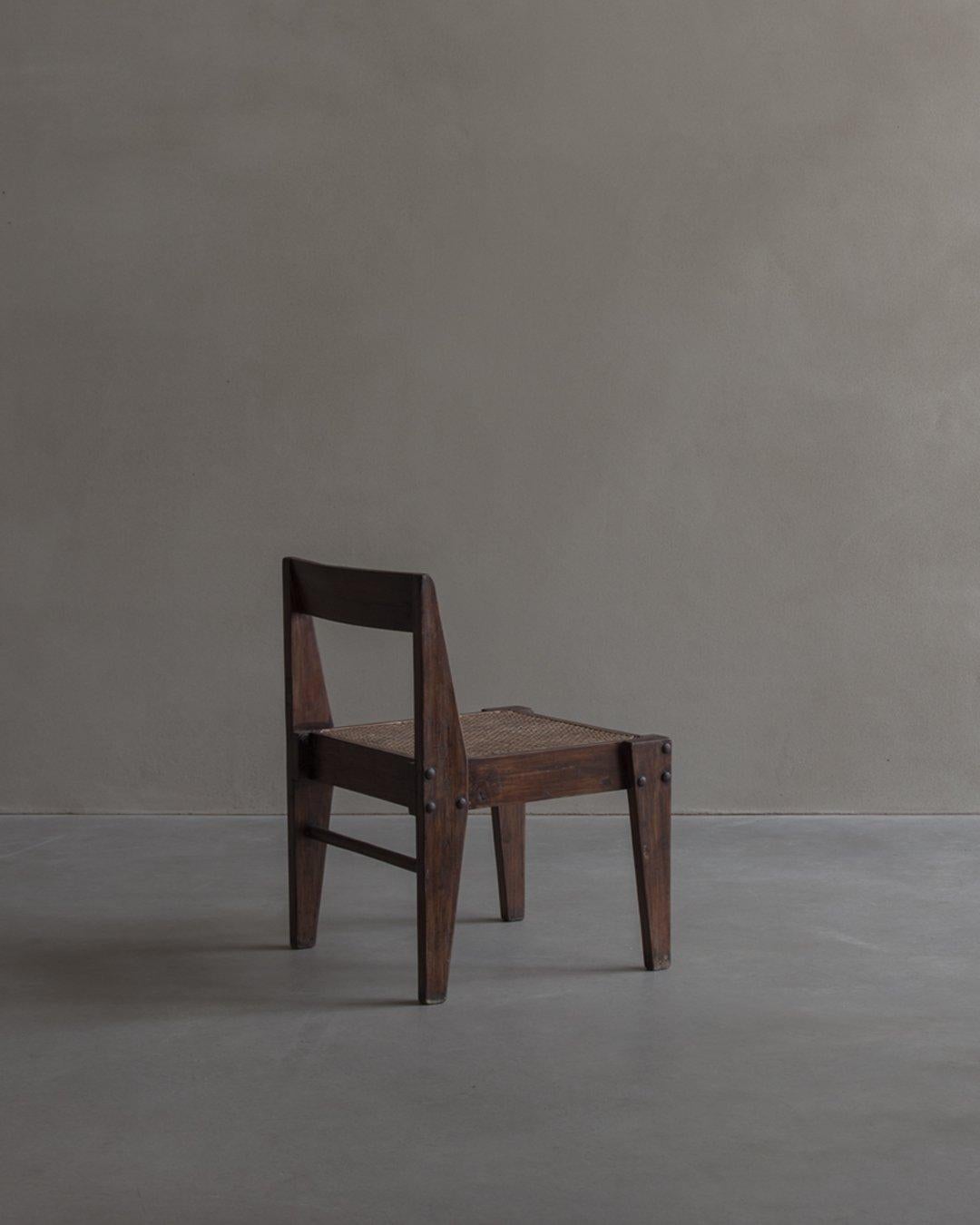 Hand-Crafted Pierre Jeanneret, Authentic PJ-SI-13-A, Demountable Chair, Circa 1955 For Sale