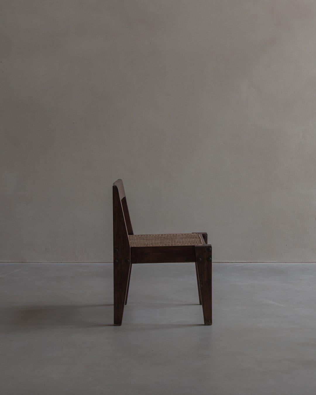 20th Century Pierre Jeanneret, Authentic PJ-SI-13-A, Demountable Chair, Circa 1955 For Sale