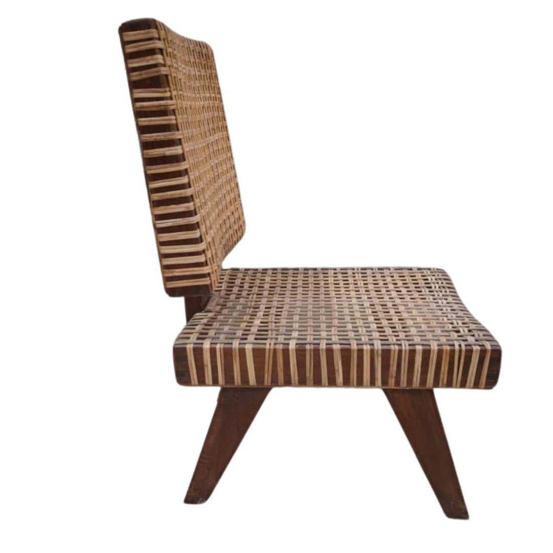 Fauteuil de salon rare et authentique Pierre Jeanneret, Chandigarh, 1956 en vente 4