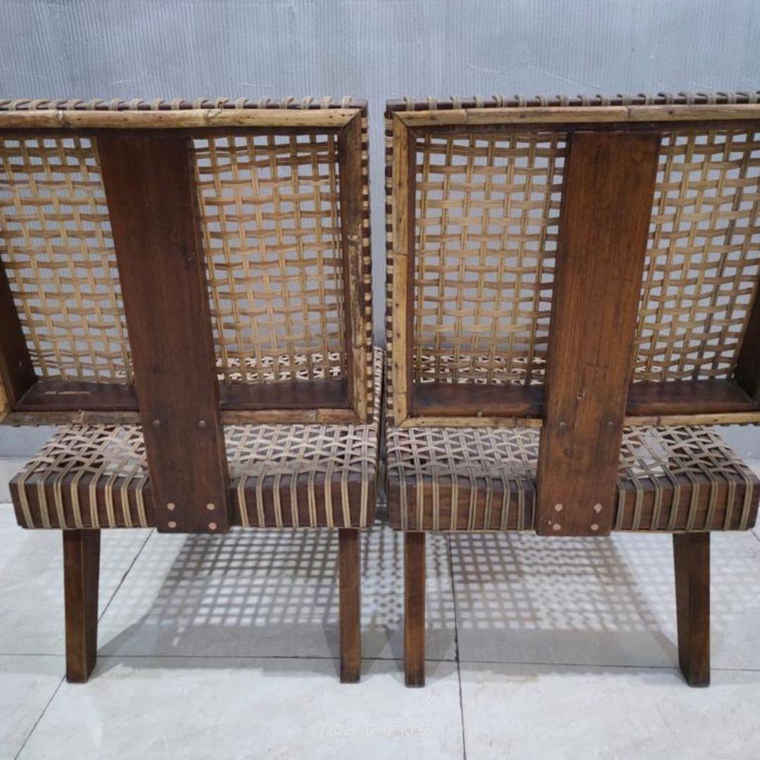 Mid-Century Modern Fauteuil de salon rare et authentique Pierre Jeanneret, Chandigarh, 1956 en vente