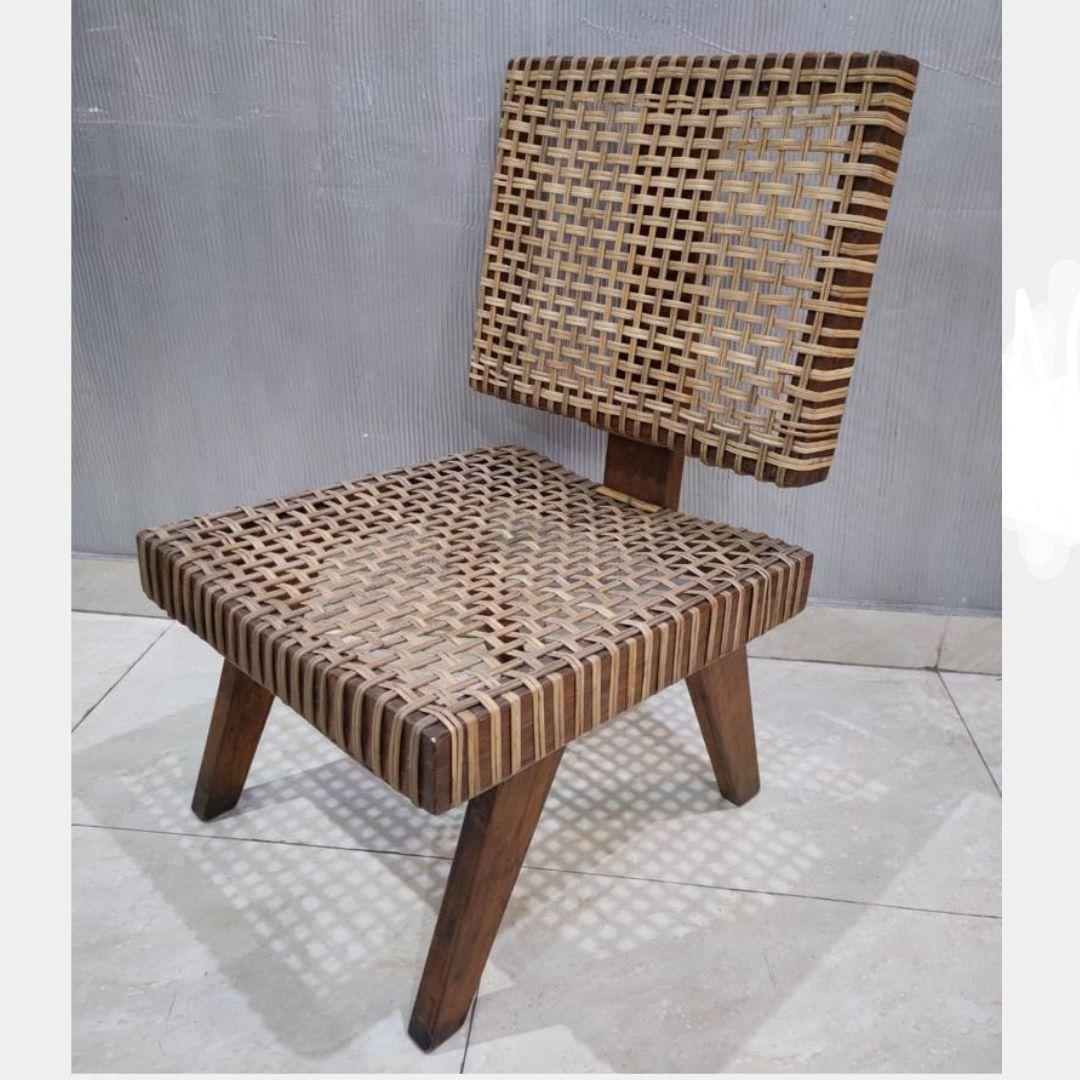 Fait main Fauteuil de salon rare et authentique Pierre Jeanneret, Chandigarh, 1956 en vente