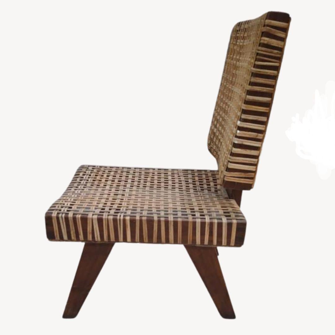 Fauteuil de salon rare et authentique Pierre Jeanneret, Chandigarh, 1956 en vente 1