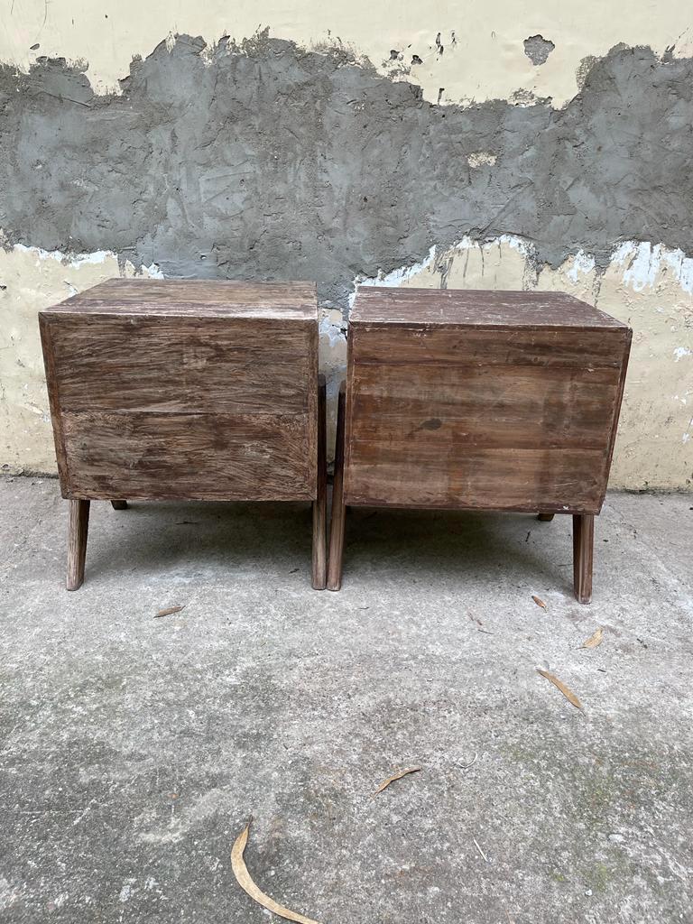 Pierre Jeanneret Bedside Tables PJ-050501 Chandigarh India, Circa 1955 For Sale 9