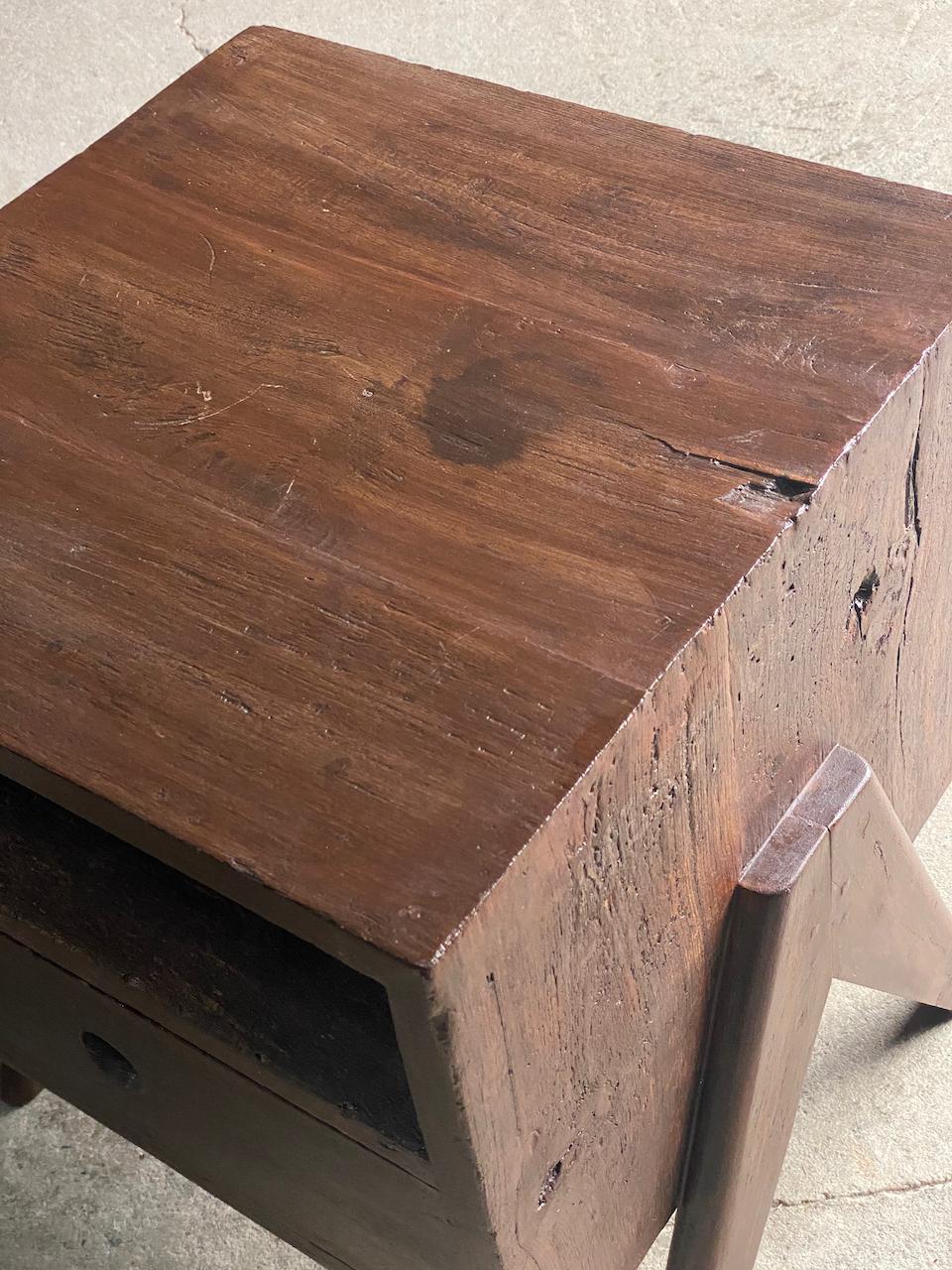 Pierre Jeanneret Bedside Tables PJ-050501 Chandigarh India, Circa 1955 For Sale 1