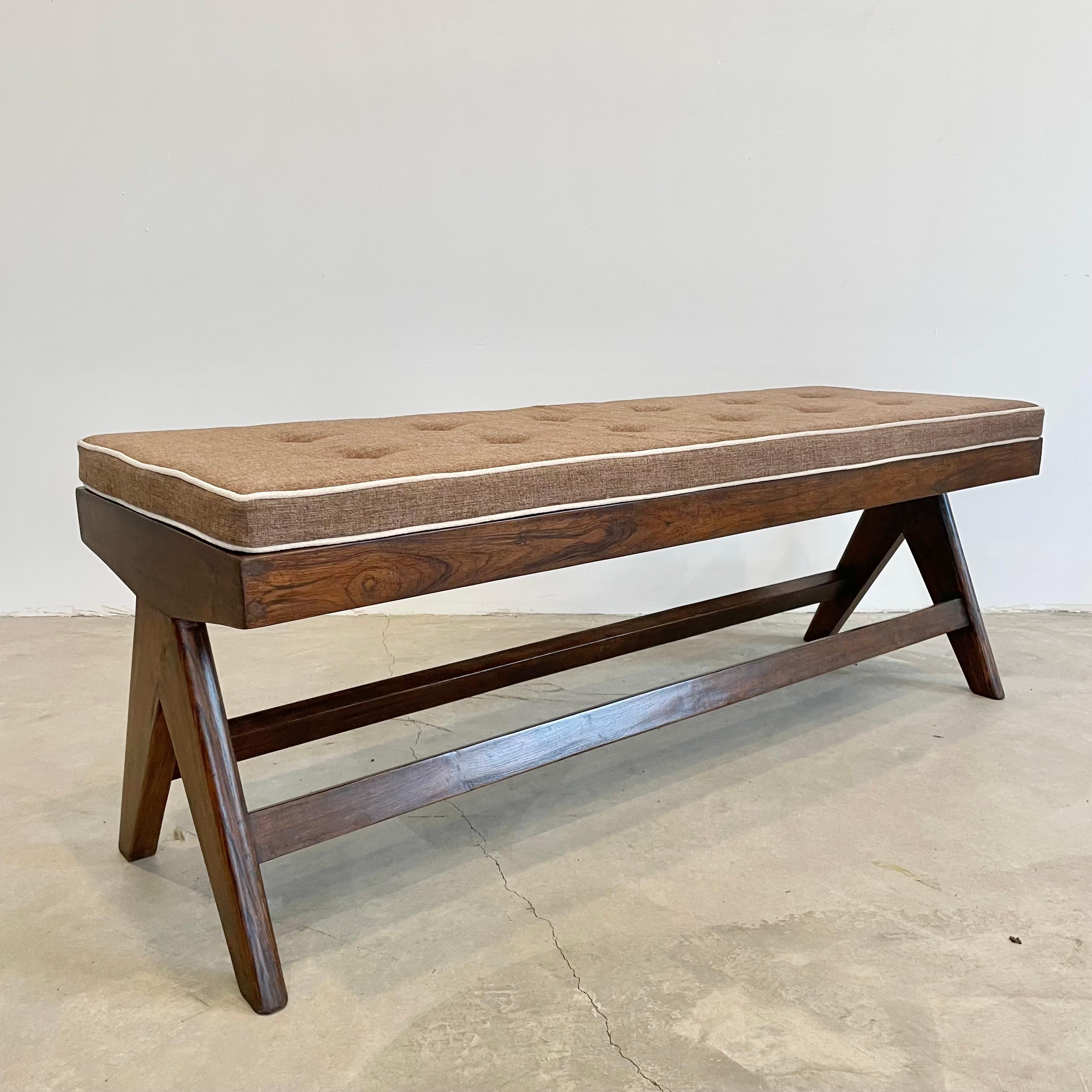 Pierre Jeanneret Bench, 1950s Chandigargh In Excellent Condition For Sale In Los Angeles, CA
