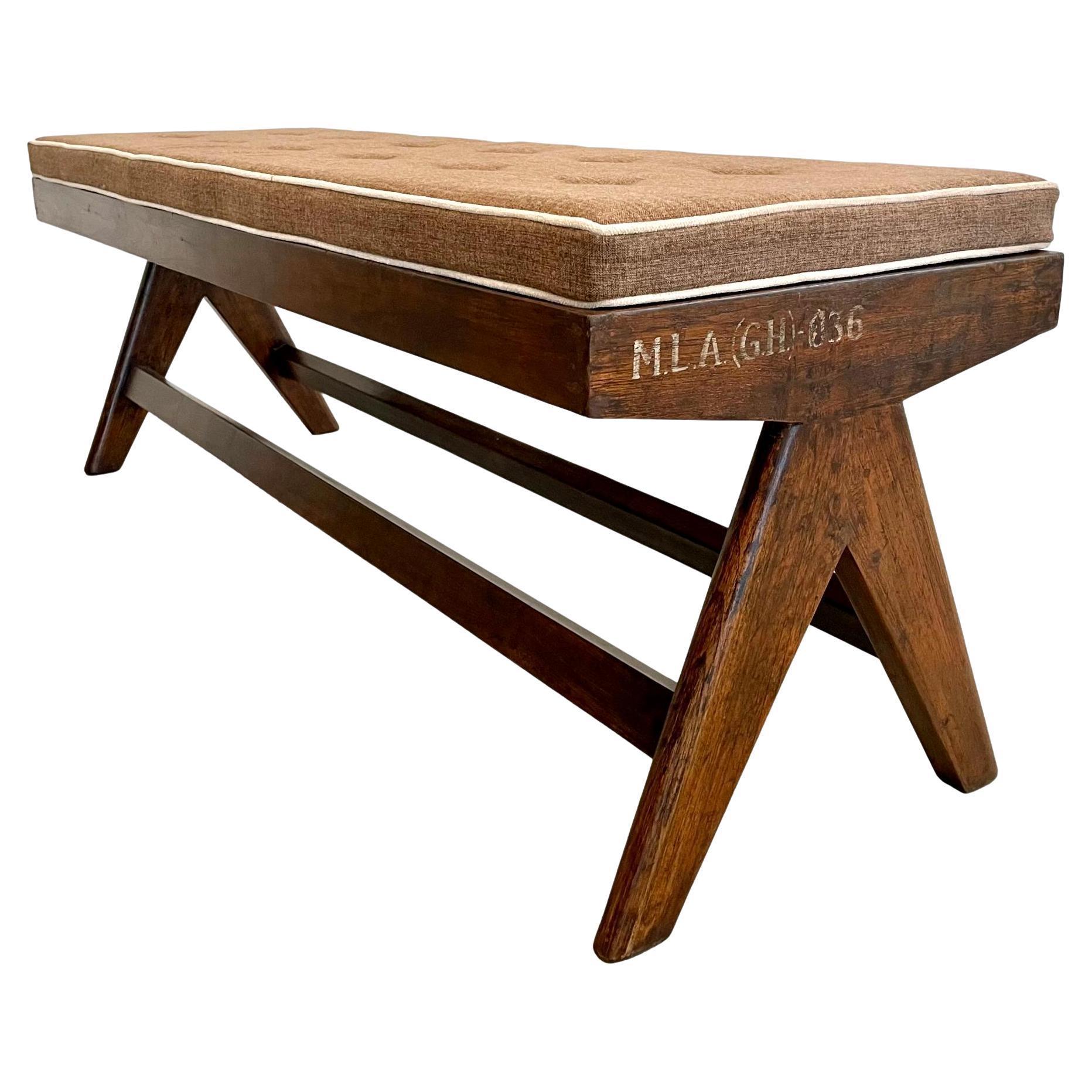 Pierre Jeanneret Bench, 1950s Chandigargh For Sale
