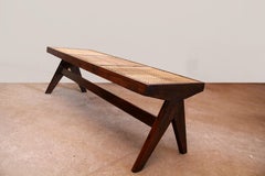 Pierre Jeanneret Cane Bench / Authentic Mid-Century Modern Chandigarh PJ-SI-33-C