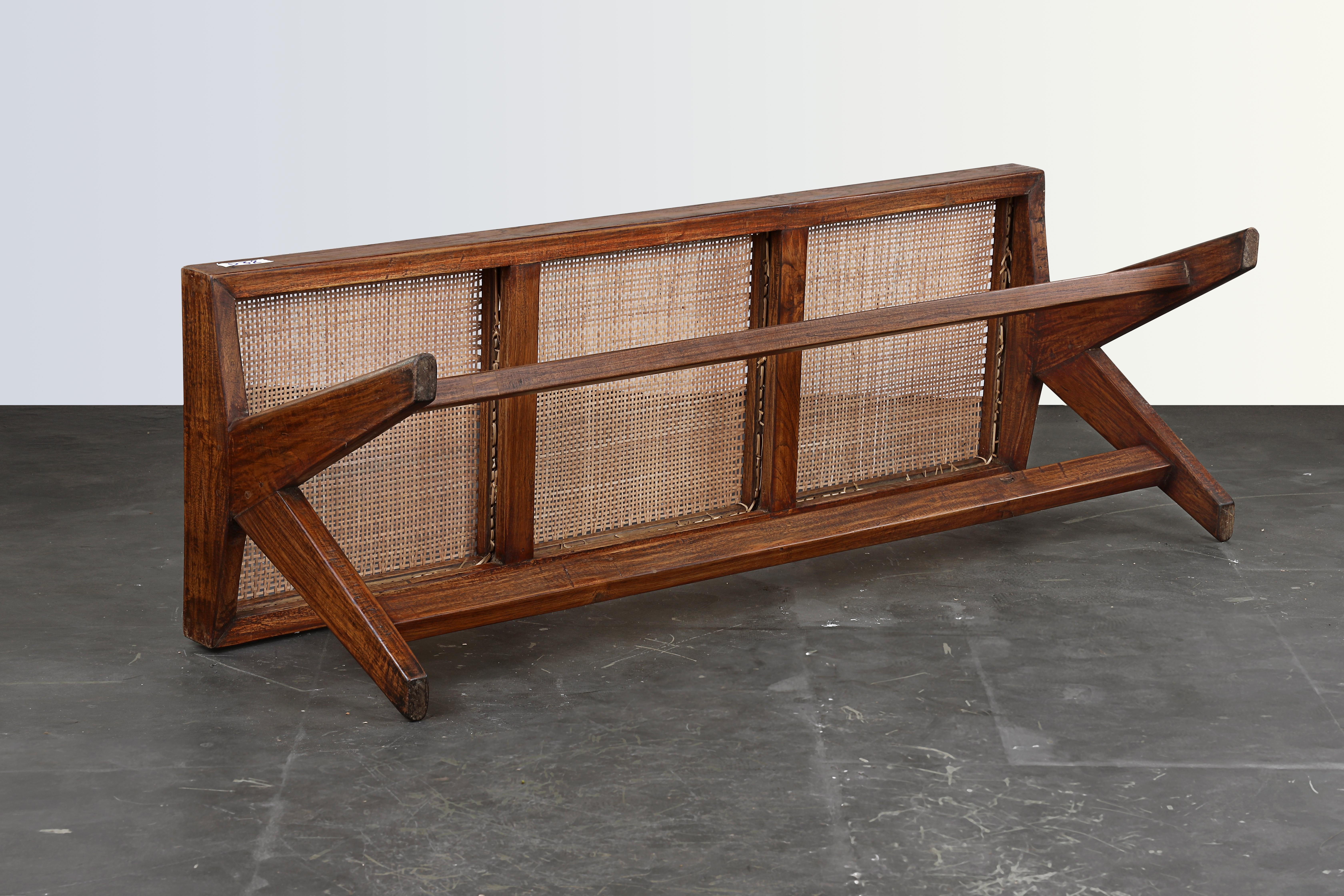Pierre Jeanneret Cane Bench / Authentic Mid-Century Modern Chandigarh PJ-SI-33-D 1
