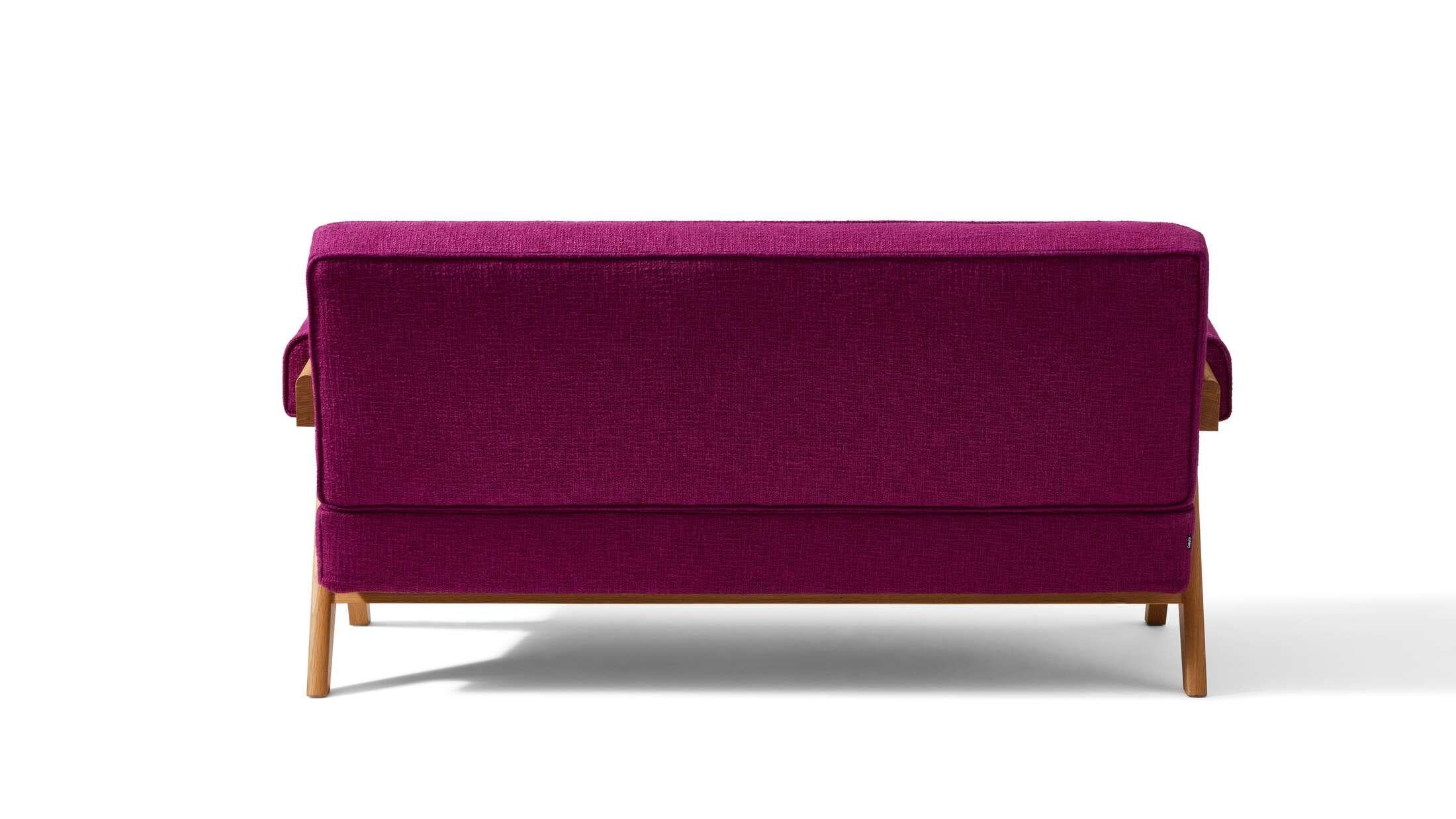 Italian Pierre Jeanneret Capitol Complex Sofa Settee in Purple for Cassina, Italy - New  For Sale