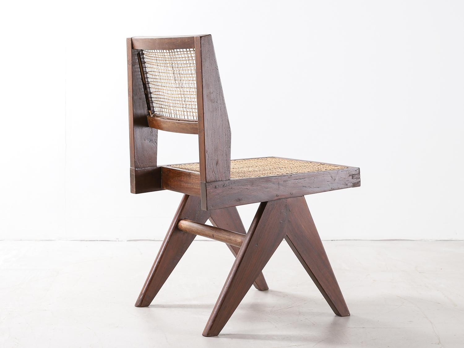 Indian Pierre Jeanneret ‘Student’ Chair, Model No. PJ-SI-25-A For Sale