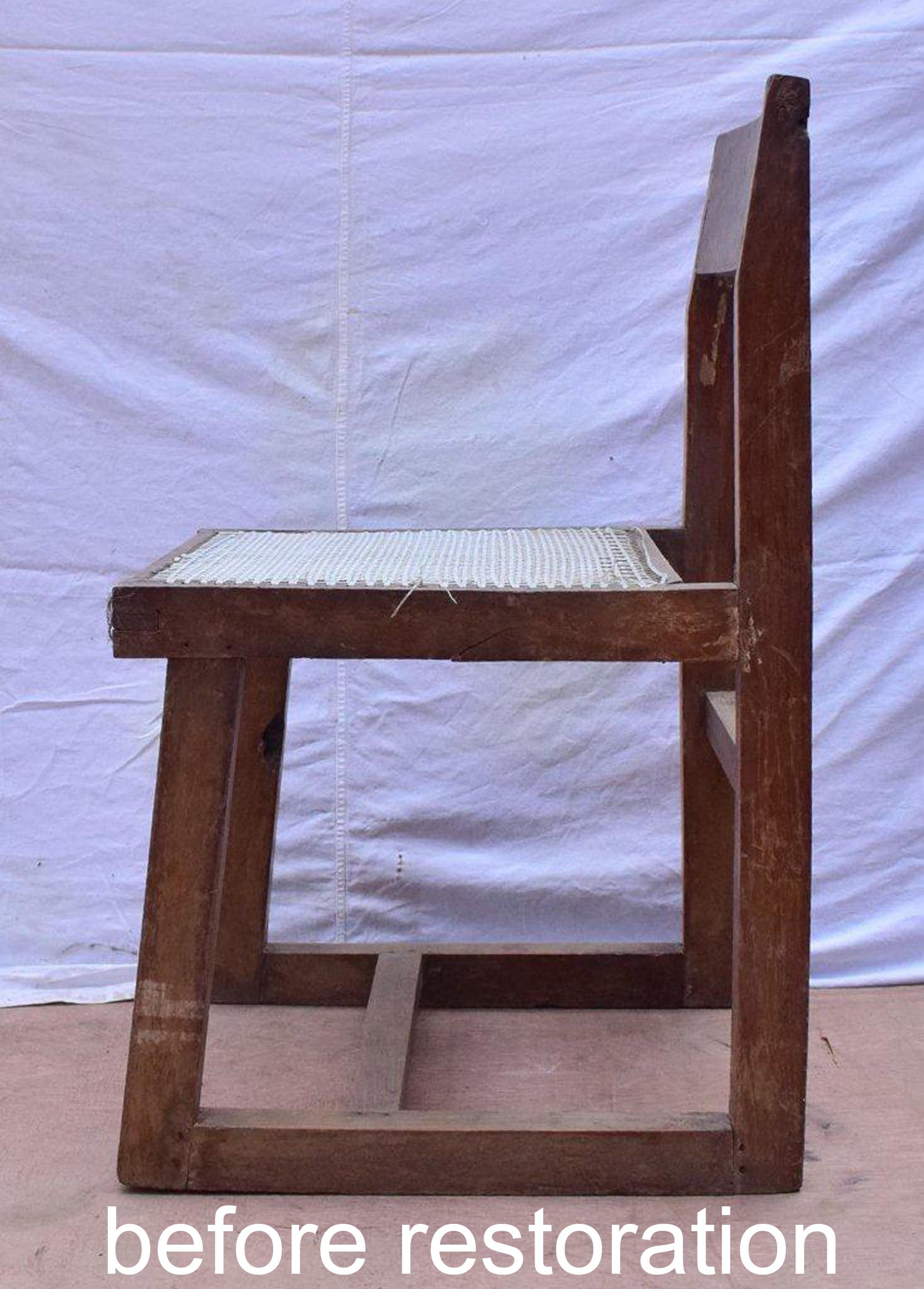 Pierre Jeanneret Chair for P.U. University Library For Sale 8