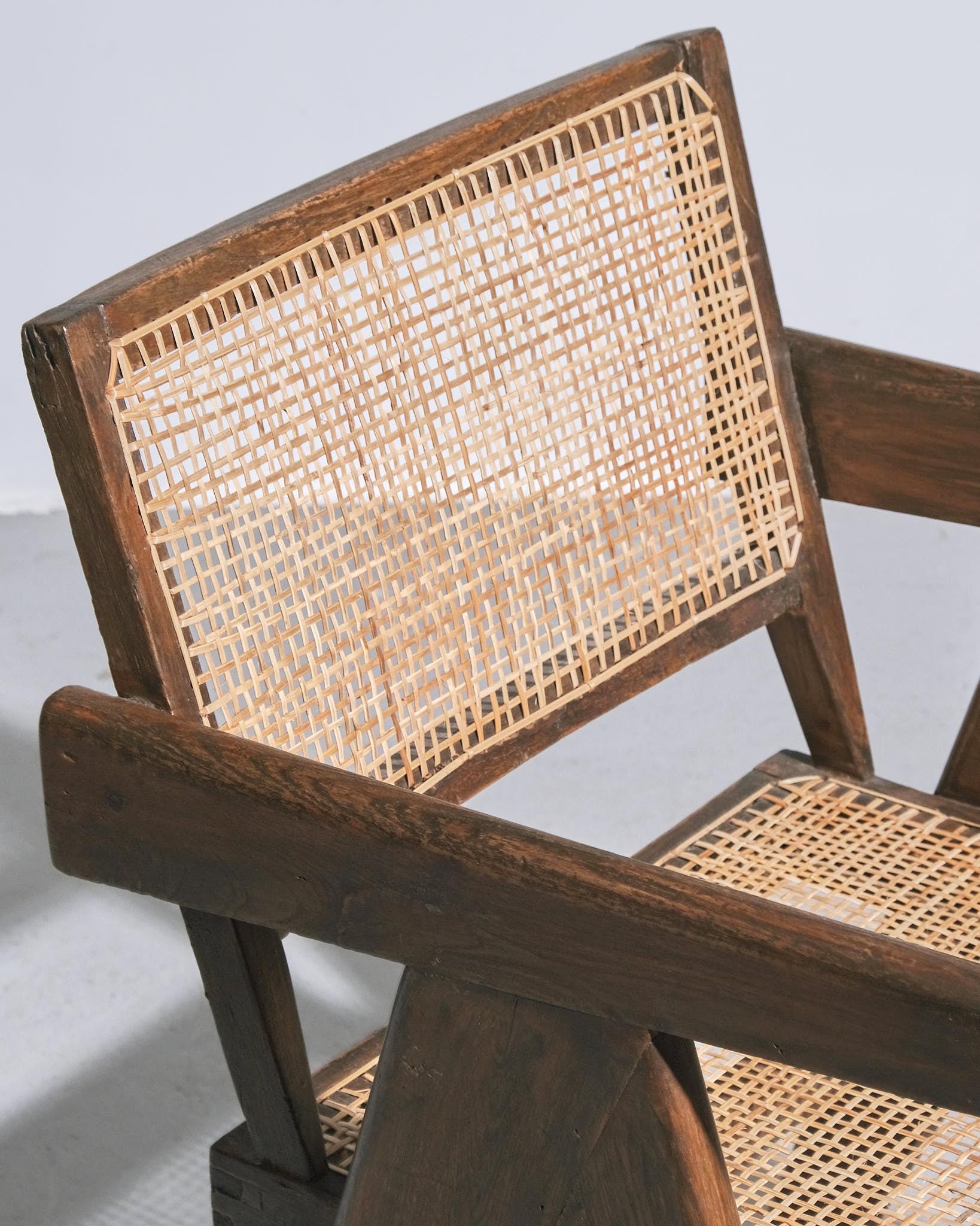 Pierre Jeanneret Chandigarh, Schreibtischstuhl (Mitte des 20. Jahrhunderts) im Angebot