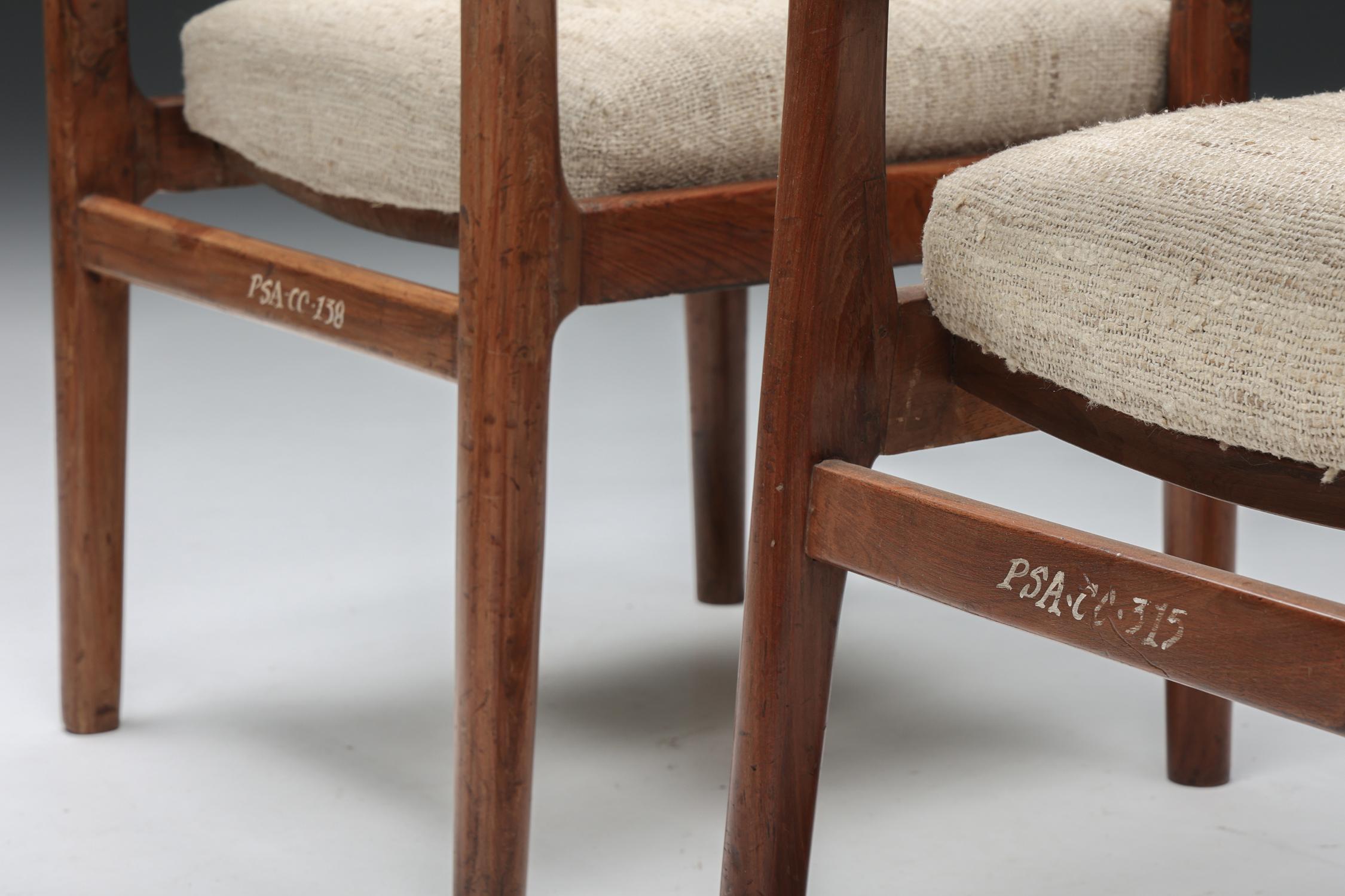 Pierre Jeanneret Chandigarh PSA-CC°315/166 Armchair, Chandigarh, 1950s In Excellent Condition For Sale In Antwerp, BE