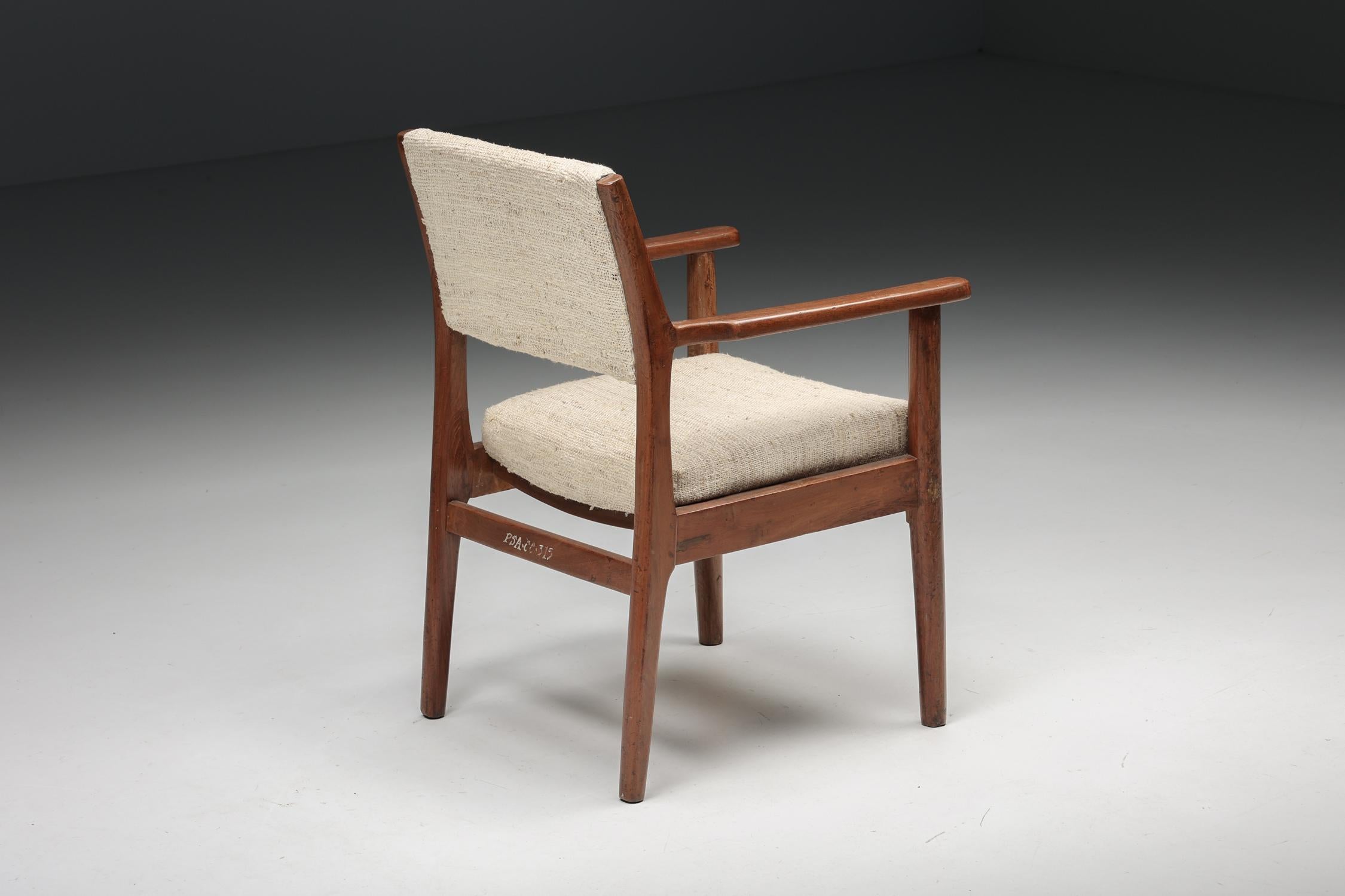 Pierre Jeanneret Chandigarh PSA-CC°315/166 Sessel, Chandigarh, 1950er Jahre im Angebot 1