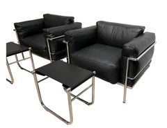 Pierre Jeanneret, Charlotte Perriand & Le Corbusier Grand Comfort Lounge Chairs