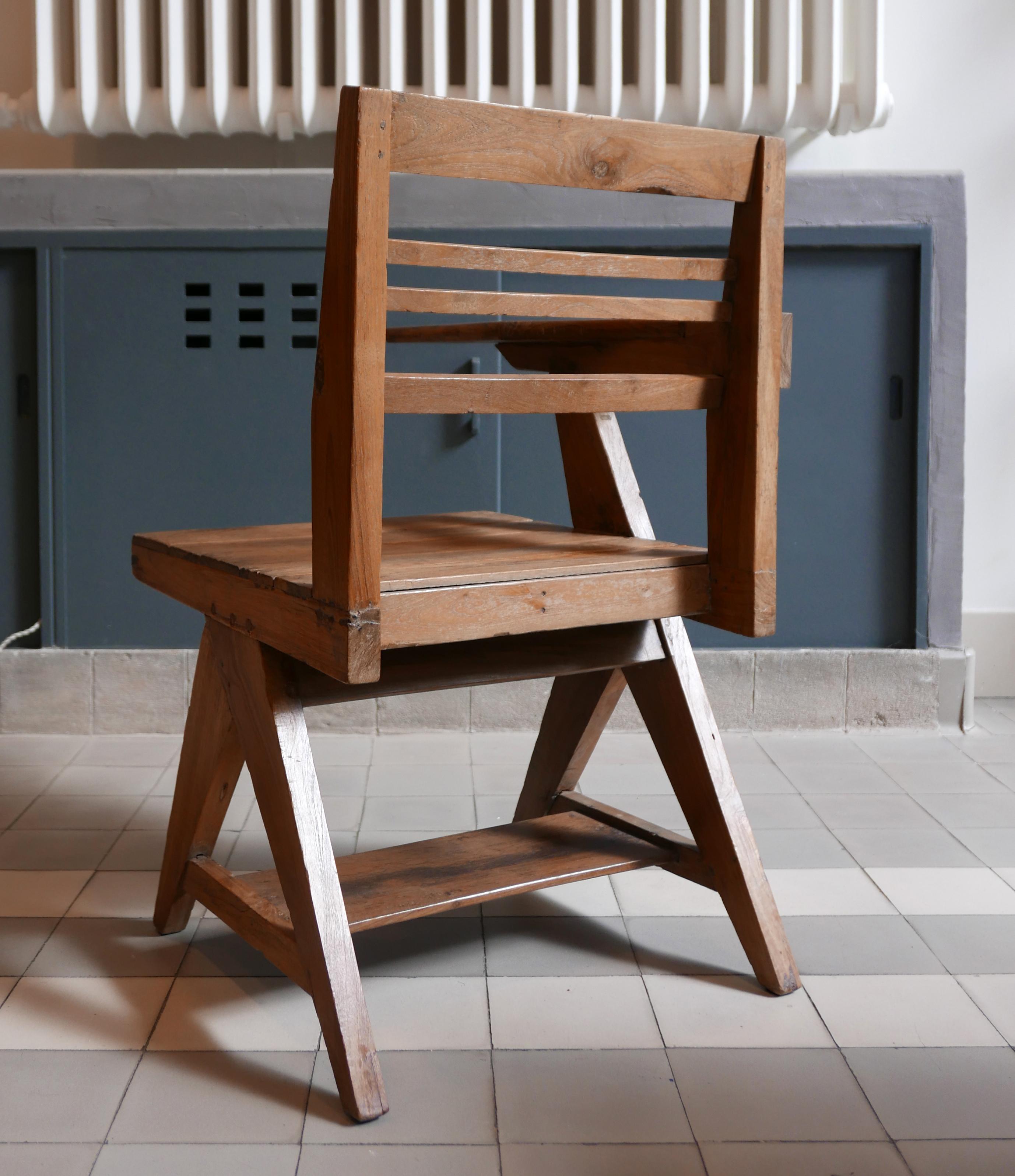 Indian Pierre Jeanneret, Classroom Chair, 1960