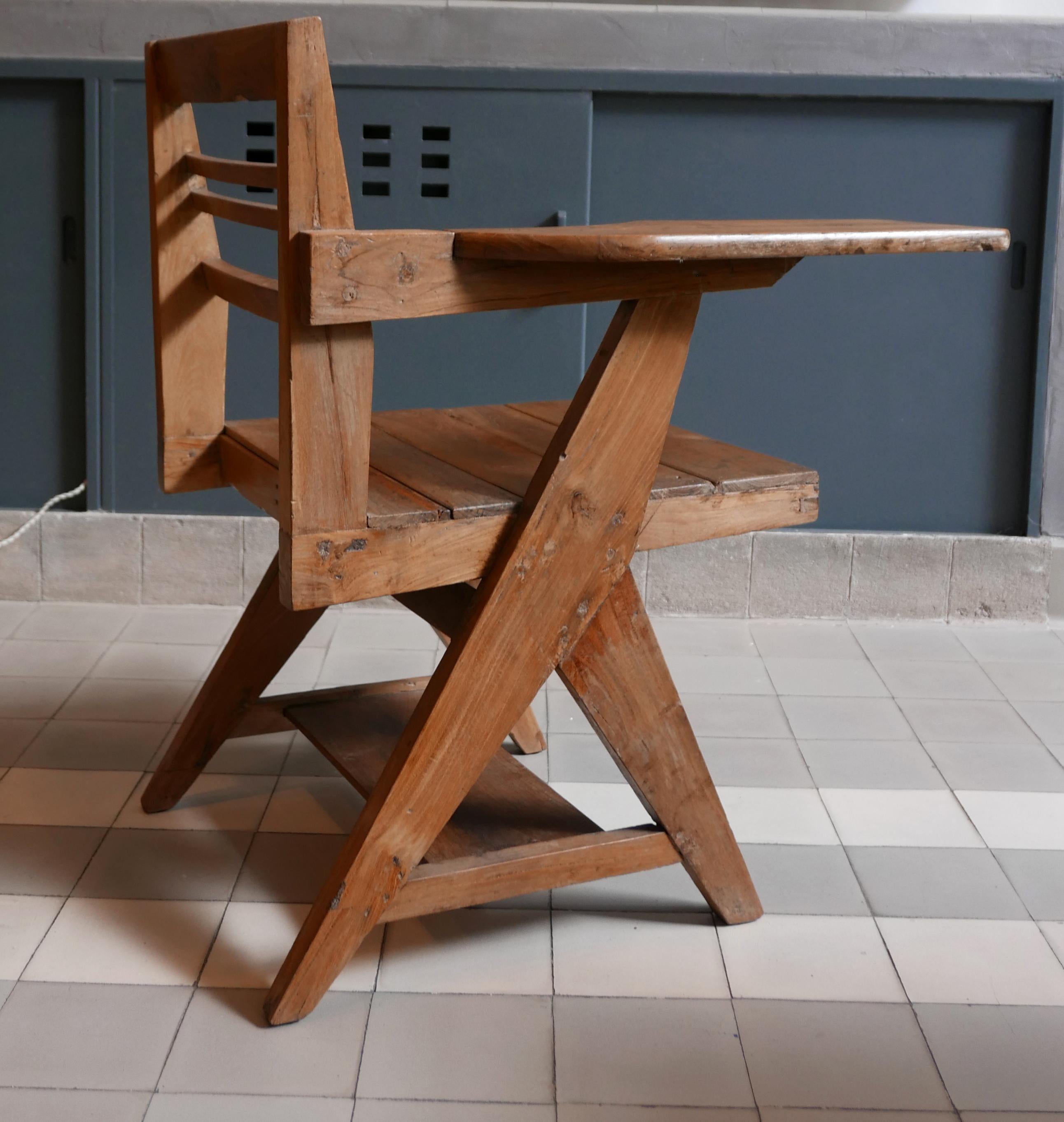 Pierre Jeanneret, Classroom Chair, 1960 In Good Condition In Paris, FR