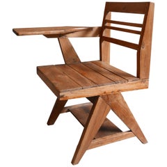 Vintage Pierre Jeanneret, Classroom Chair, 1960