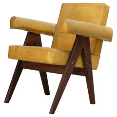 Chaise de comité Pierre Jeanneret, années 1950, Chandigarh