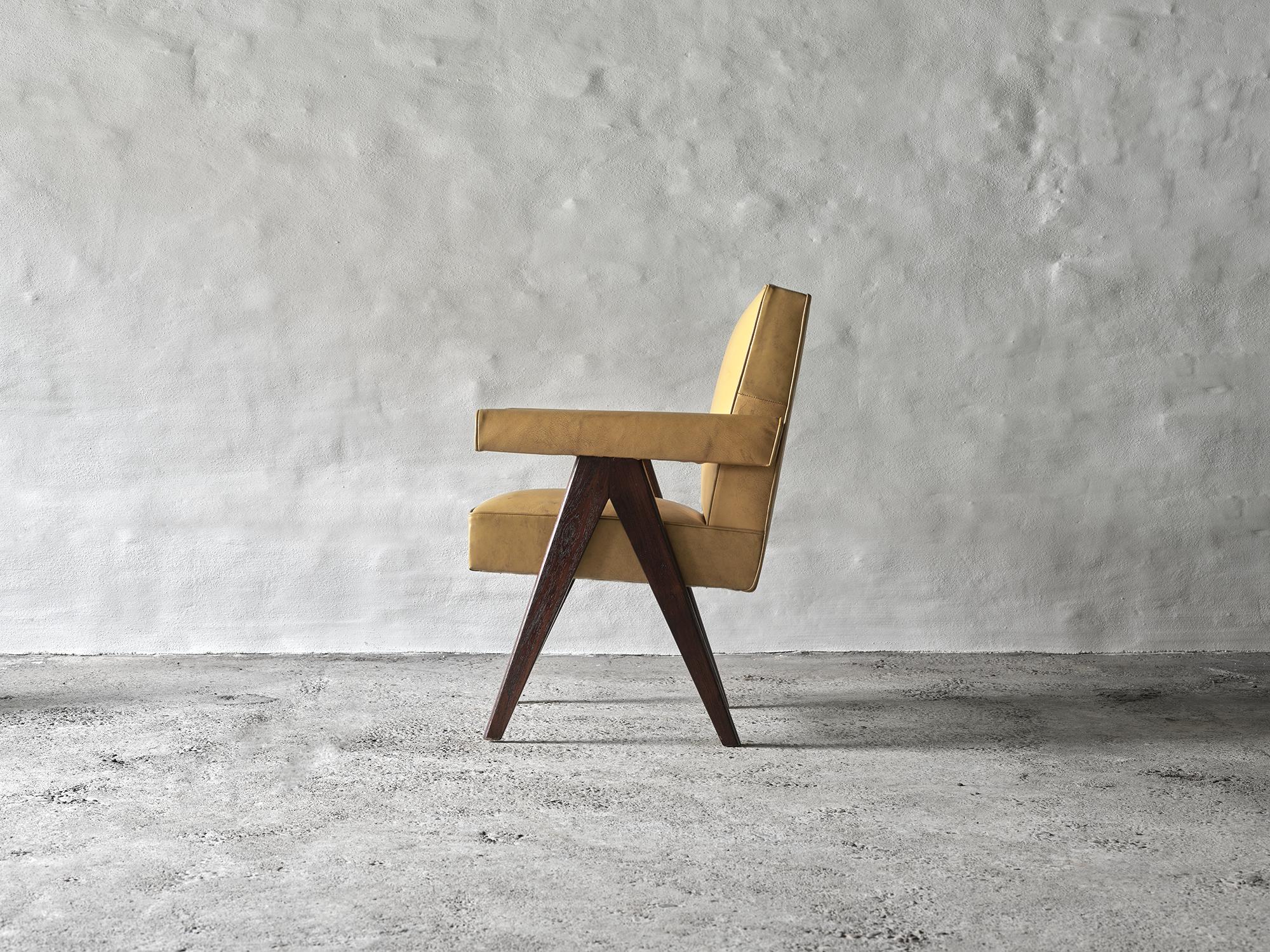 Teak Pierre Jeanneret Committee Chair Model No. PJ-SI-30-A For Sale