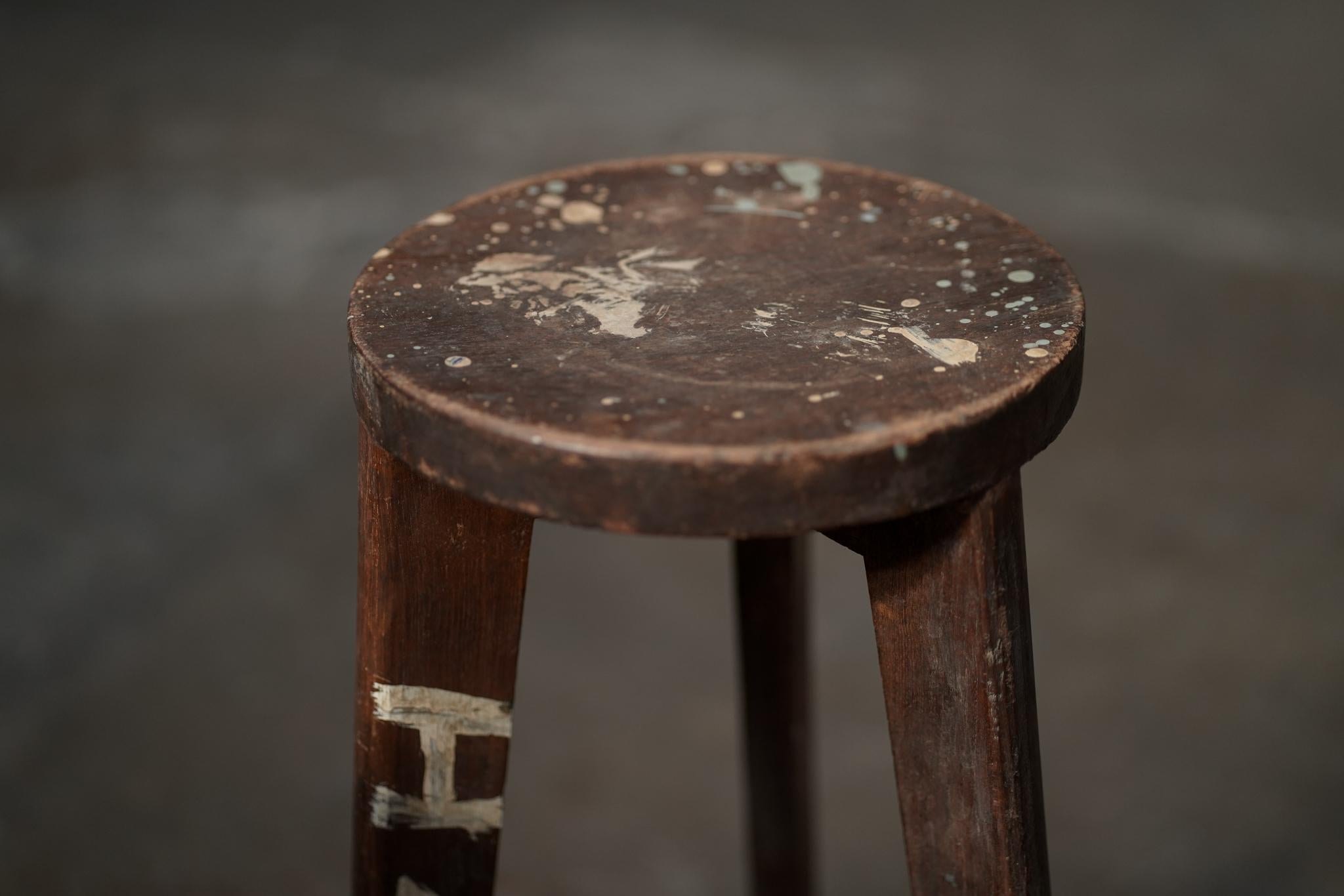Indian Pierre Jeanneret Counter Stool For Sale